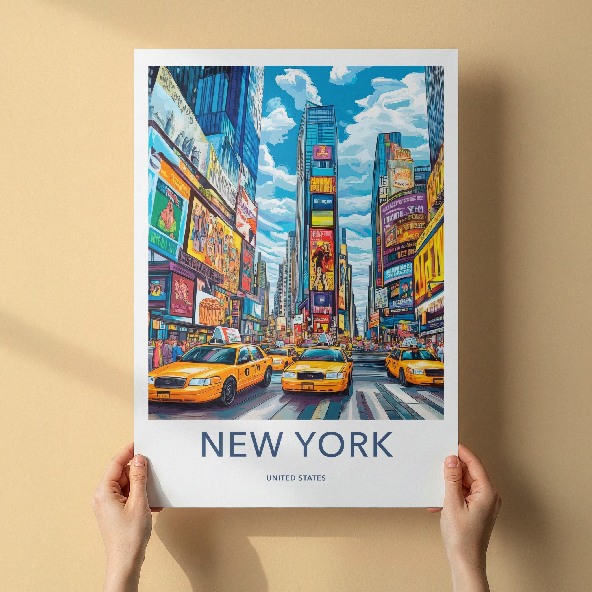New York Poster - New York Travel Art - Vibrant City Scene Wall Decor
