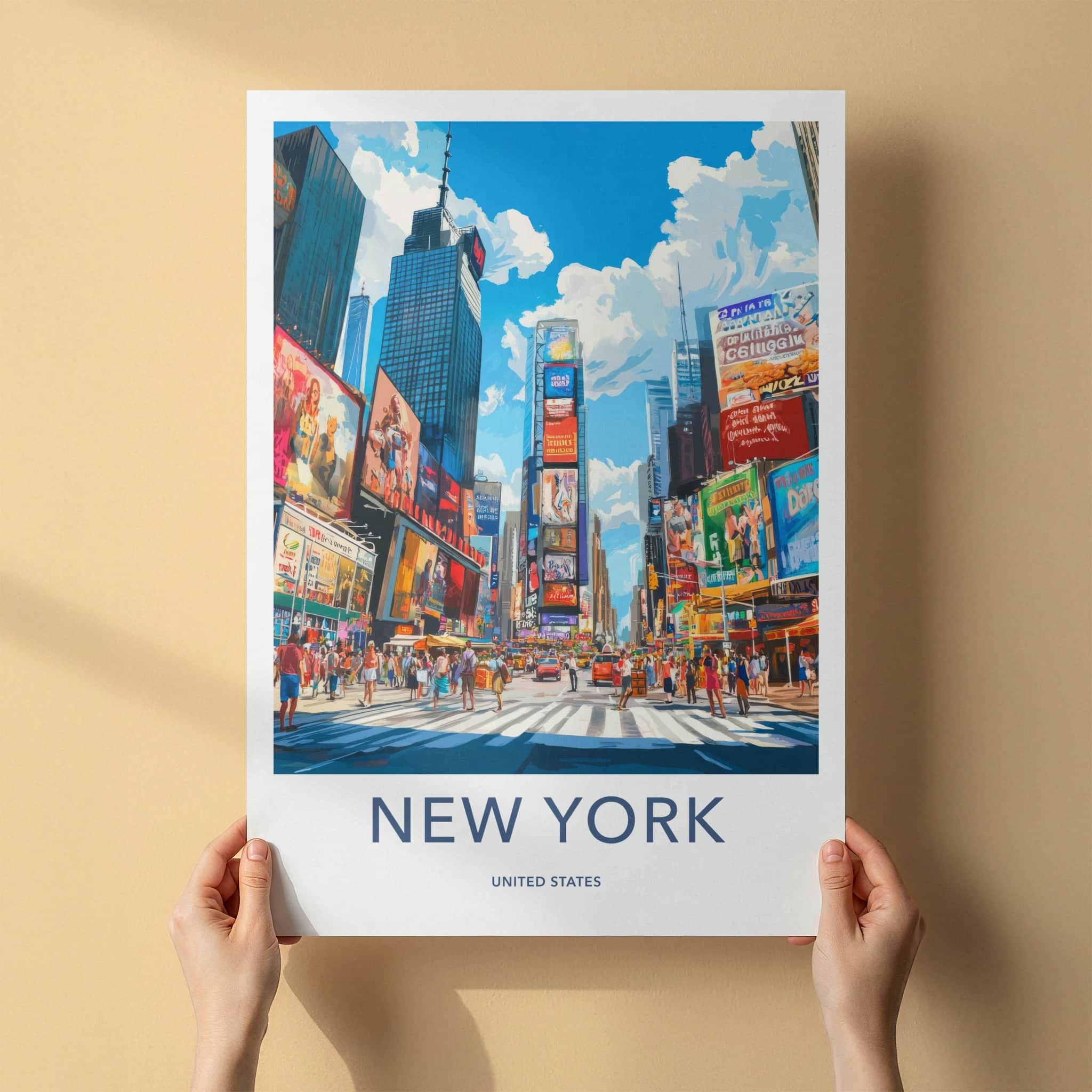 New York Poster - New York Travel Art - Vibrant City Streets Home Decor