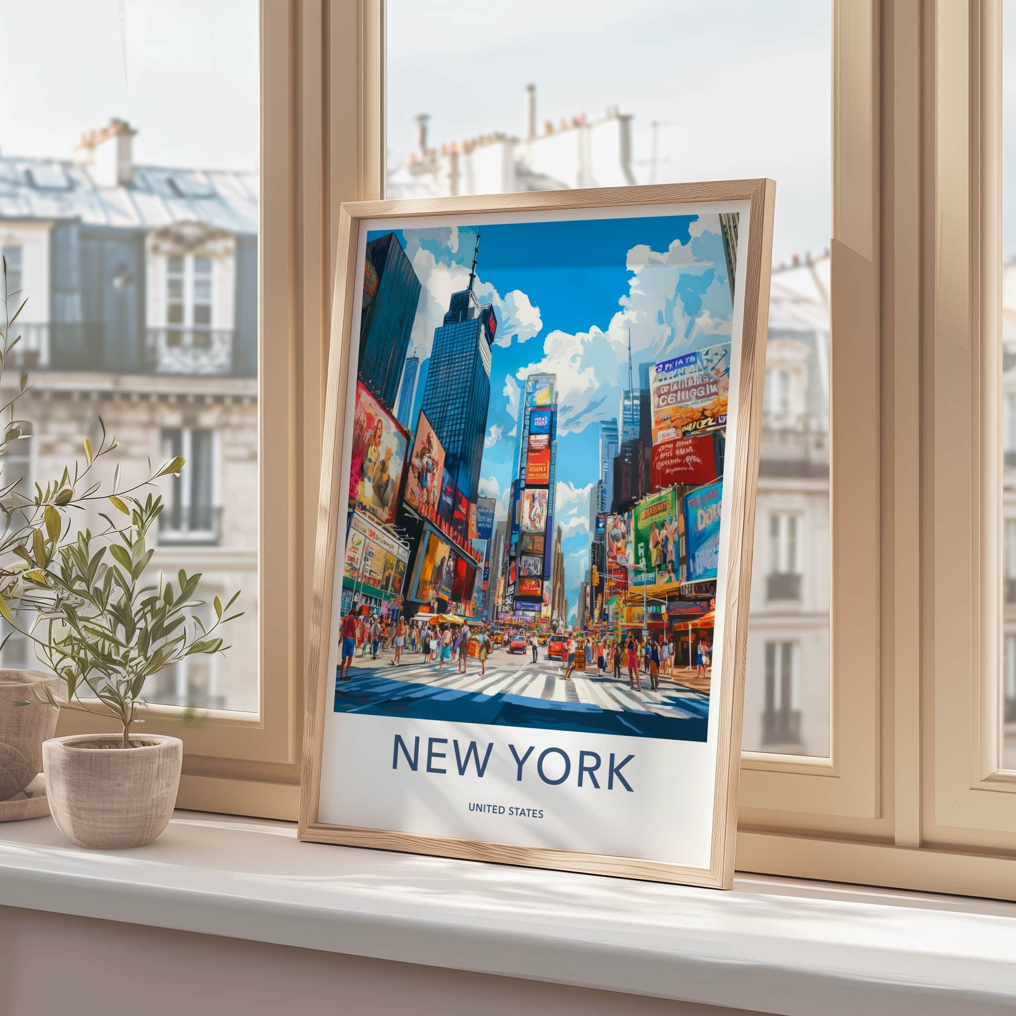 New York Poster - New York Travel Art - Vibrant City Streets Home Decor