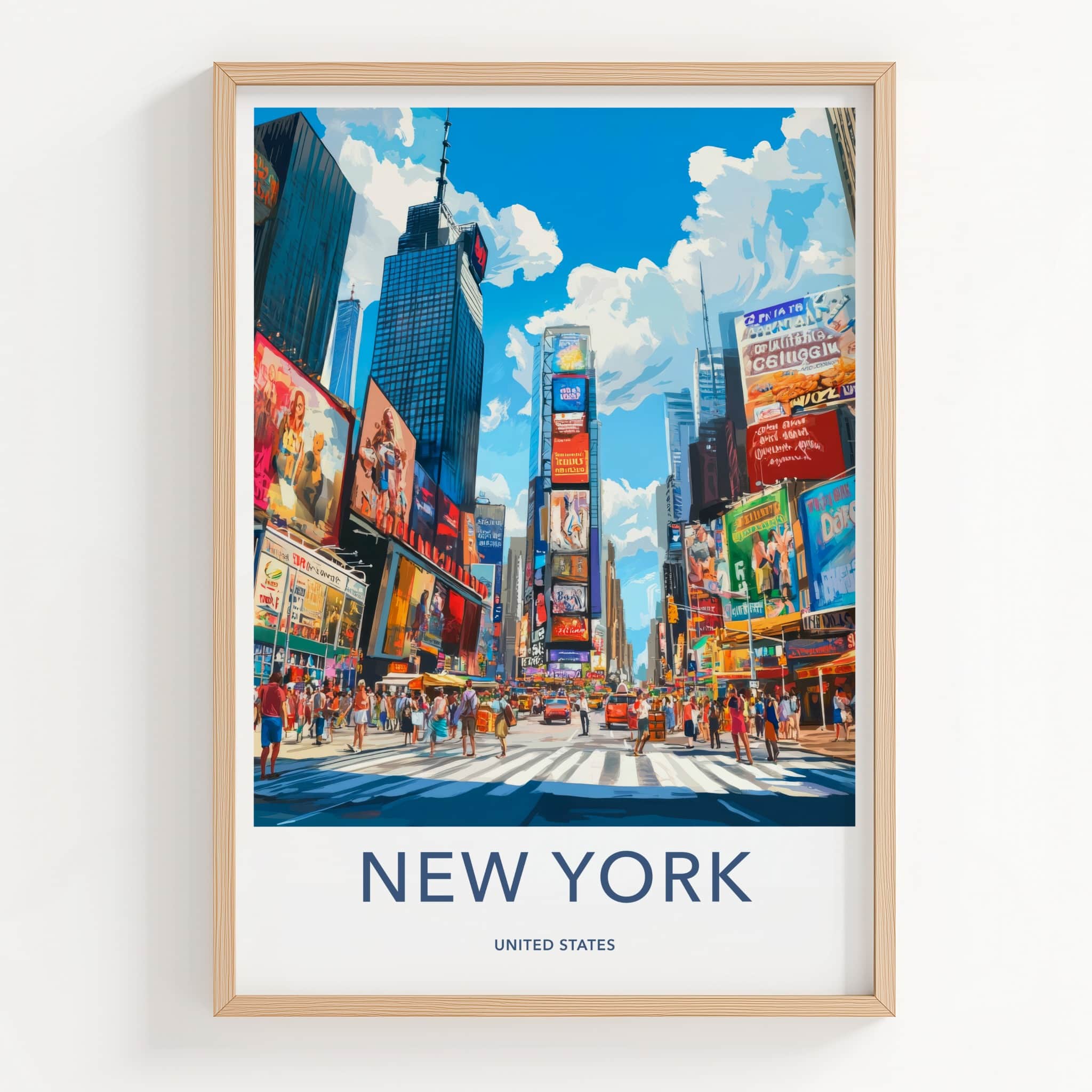 New York Poster - New York Travel Art - Vibrant City Streets Home Decor