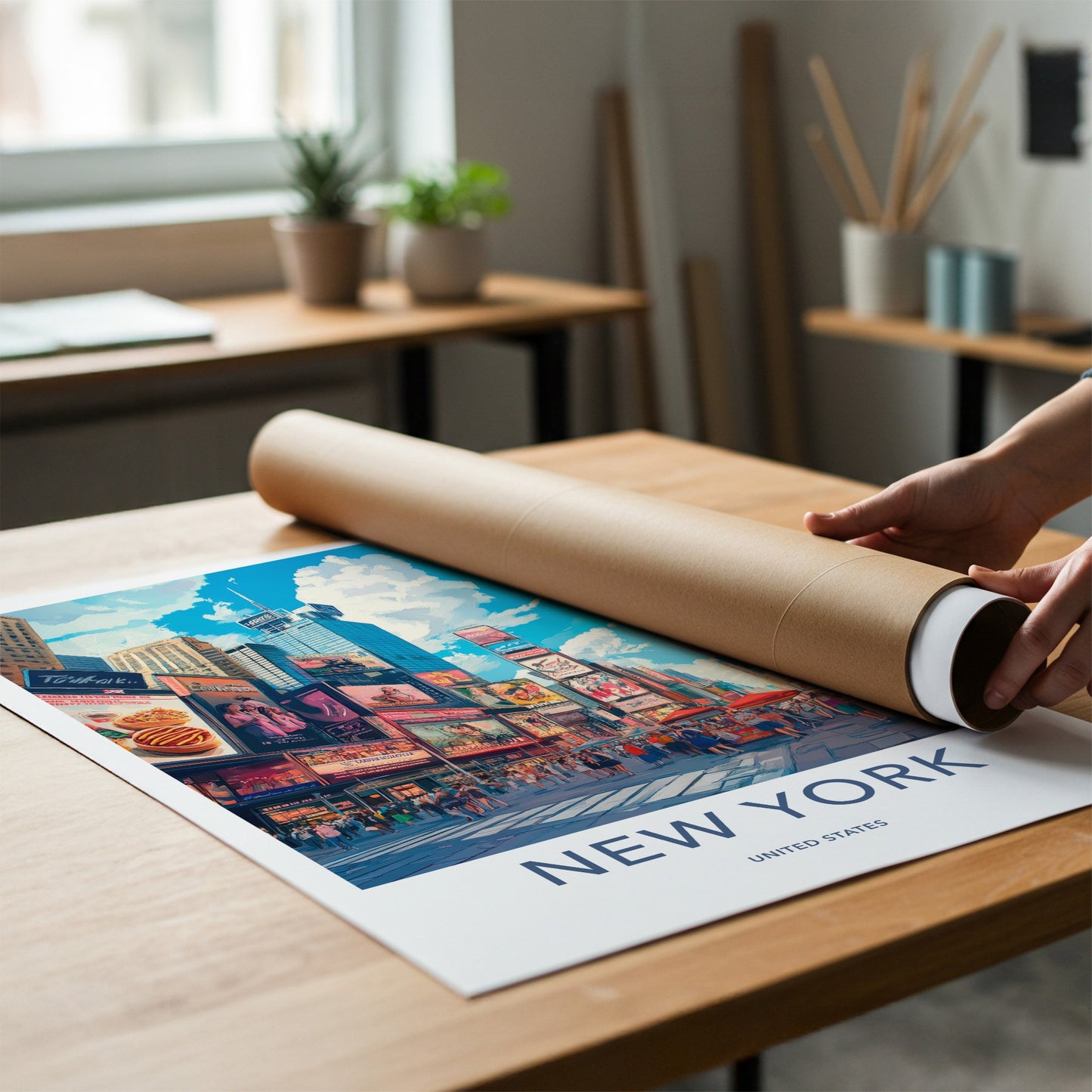 New York Poster - New York Wall Art - Vibrant Times Square Home Decor