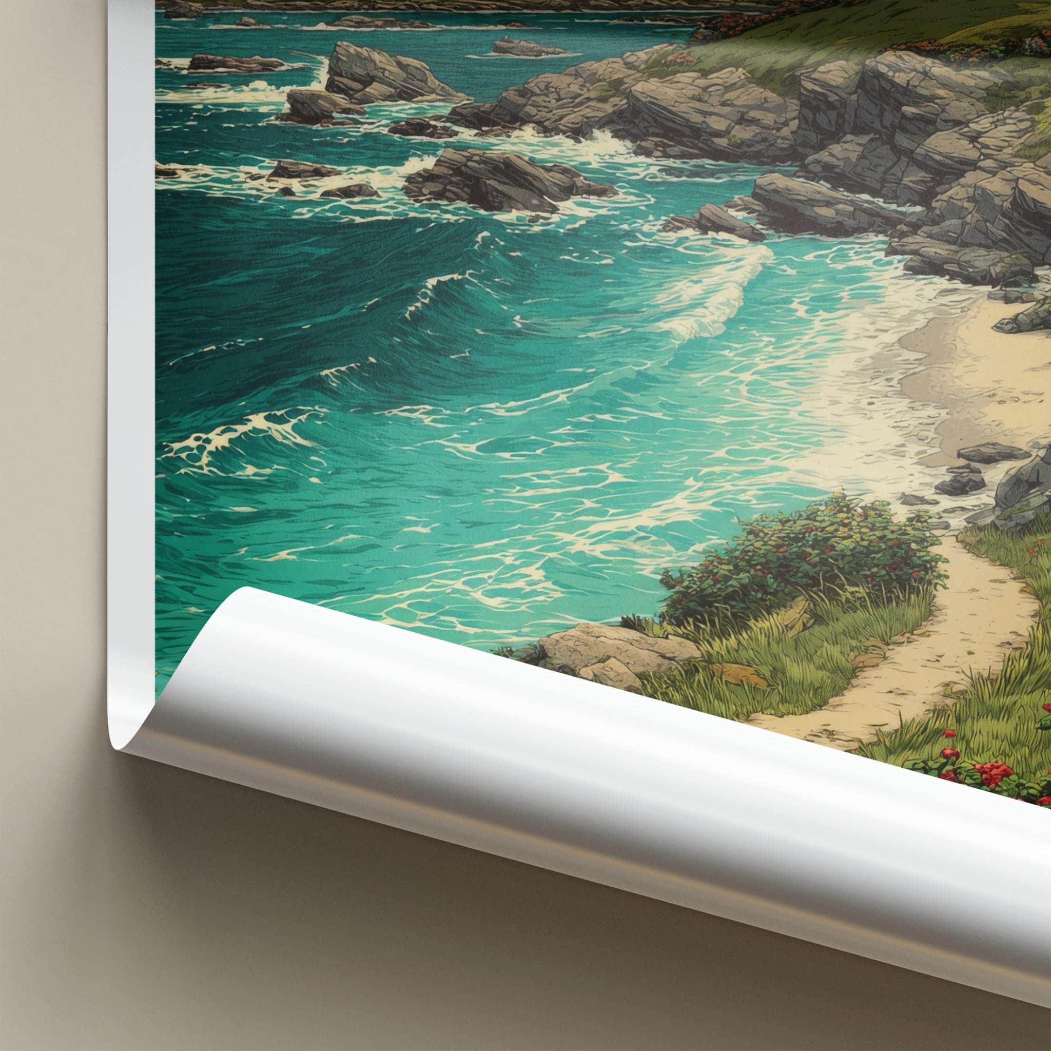 Newport Poster - Rhode Island Travel Art - Coastal Cliffside Retreat Home Decor