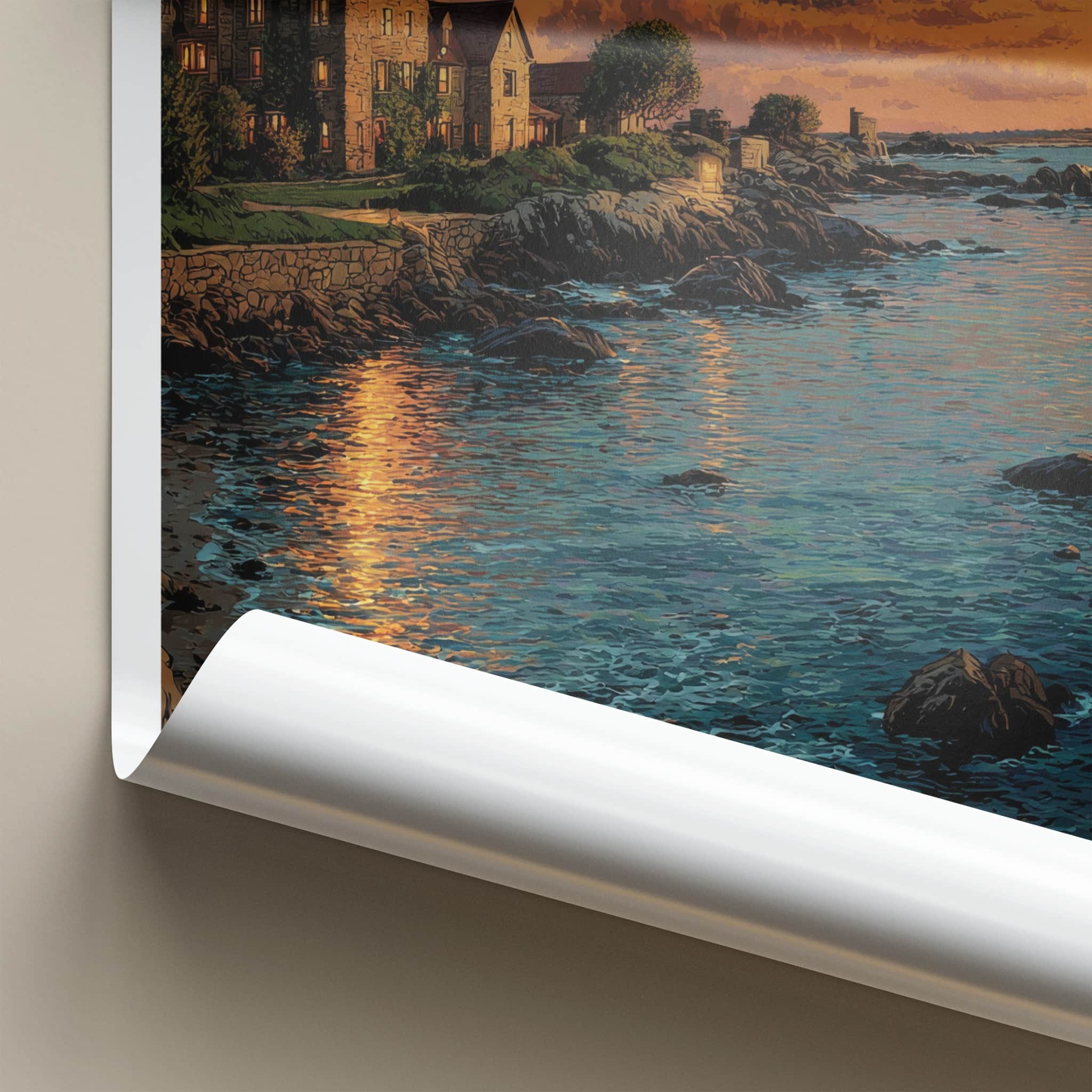 Newport Poster - Rhode Island Wall Art Coastal Mansion Home Decor