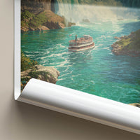 Niagara Falls Poster - Canada Art Print - Rainbow Boat Scenery Gallery Art