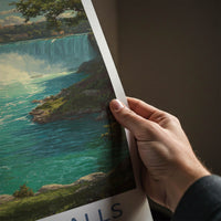 Niagara Falls Poster - Canada Art Print - Rainbow Boat Scenery Gallery Art