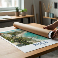 Nice Poster - France Art Print - Coastal City Palms Home Art