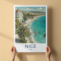 Nice Poster - France Art Print - Coastal City Palms Home Art