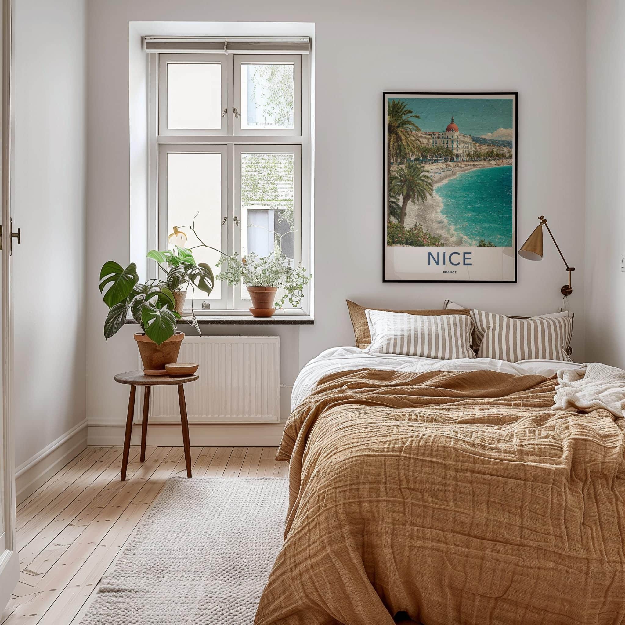 Nice Poster - France Travel Art - Coastal City Promenade Home Decor