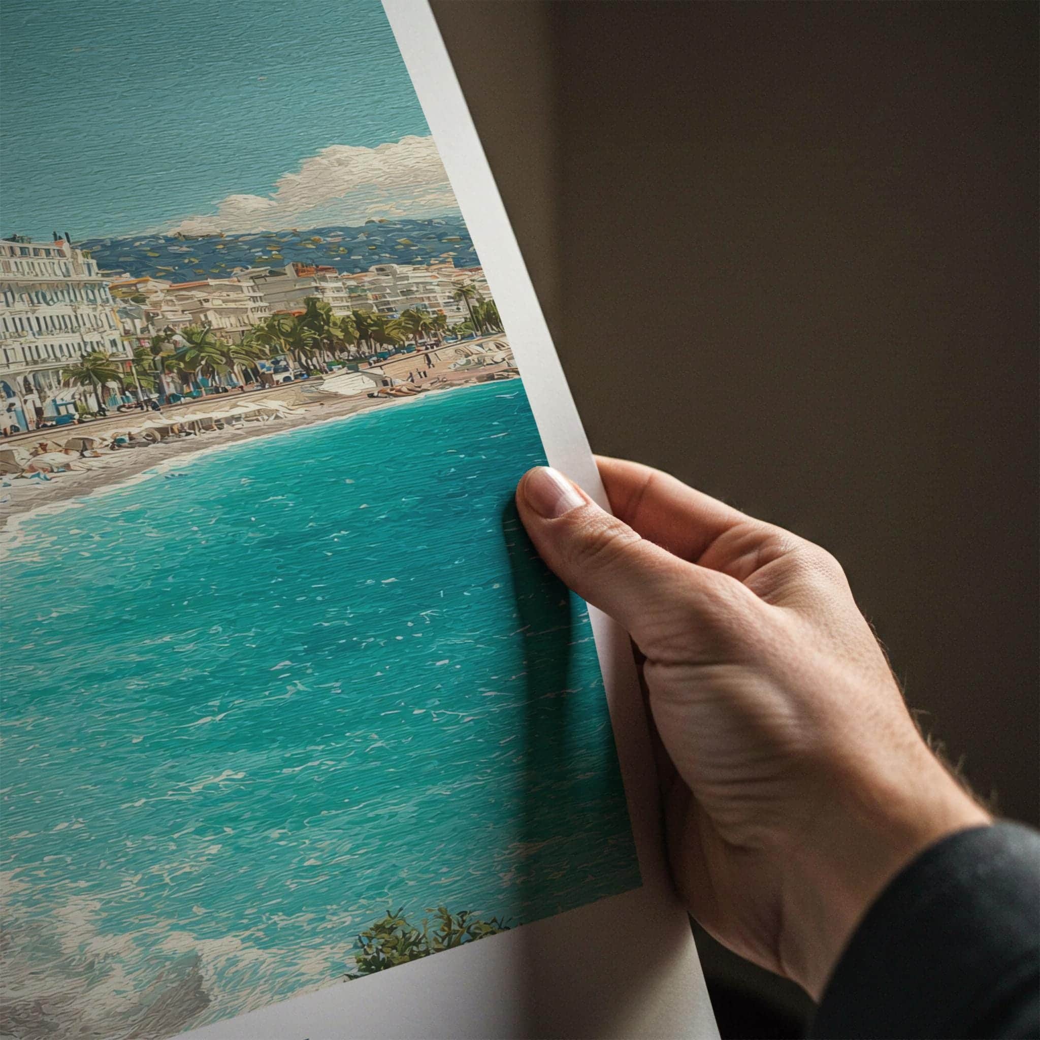 Nice Poster - France Travel Art - Coastal City Promenade Home Decor