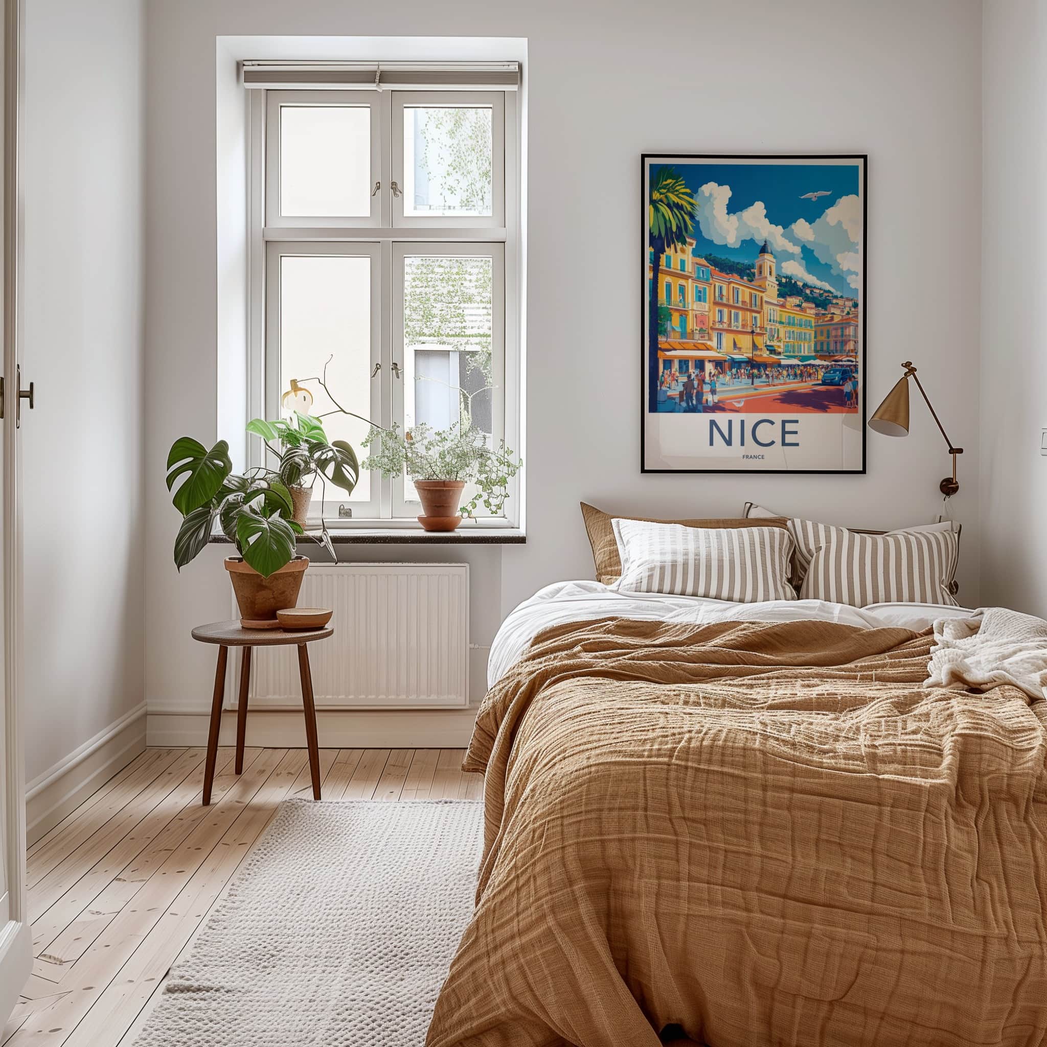 Nice Poster - France Travel Art - Historic French Architecture Wall Decor
