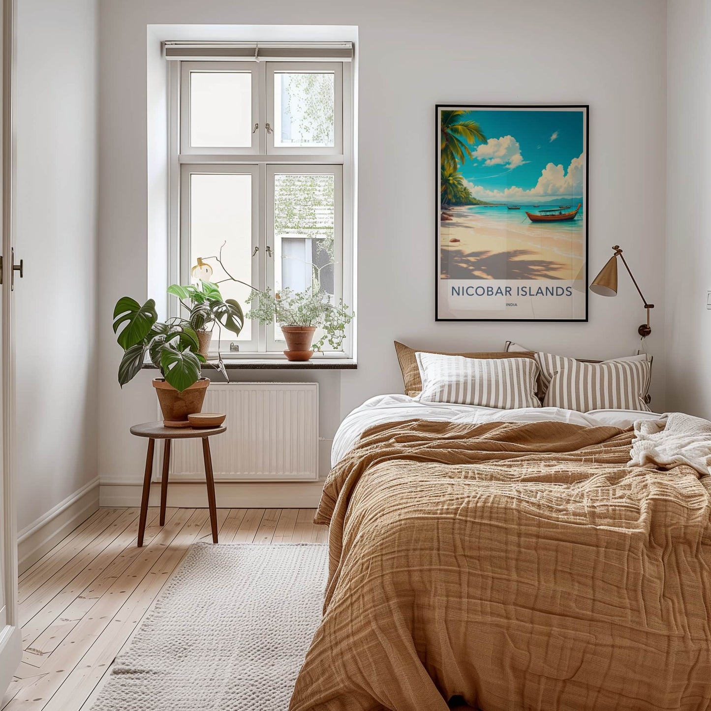 Nicobar Islands Poster - India Travel Print - Nicobar Palm Beach Home Art