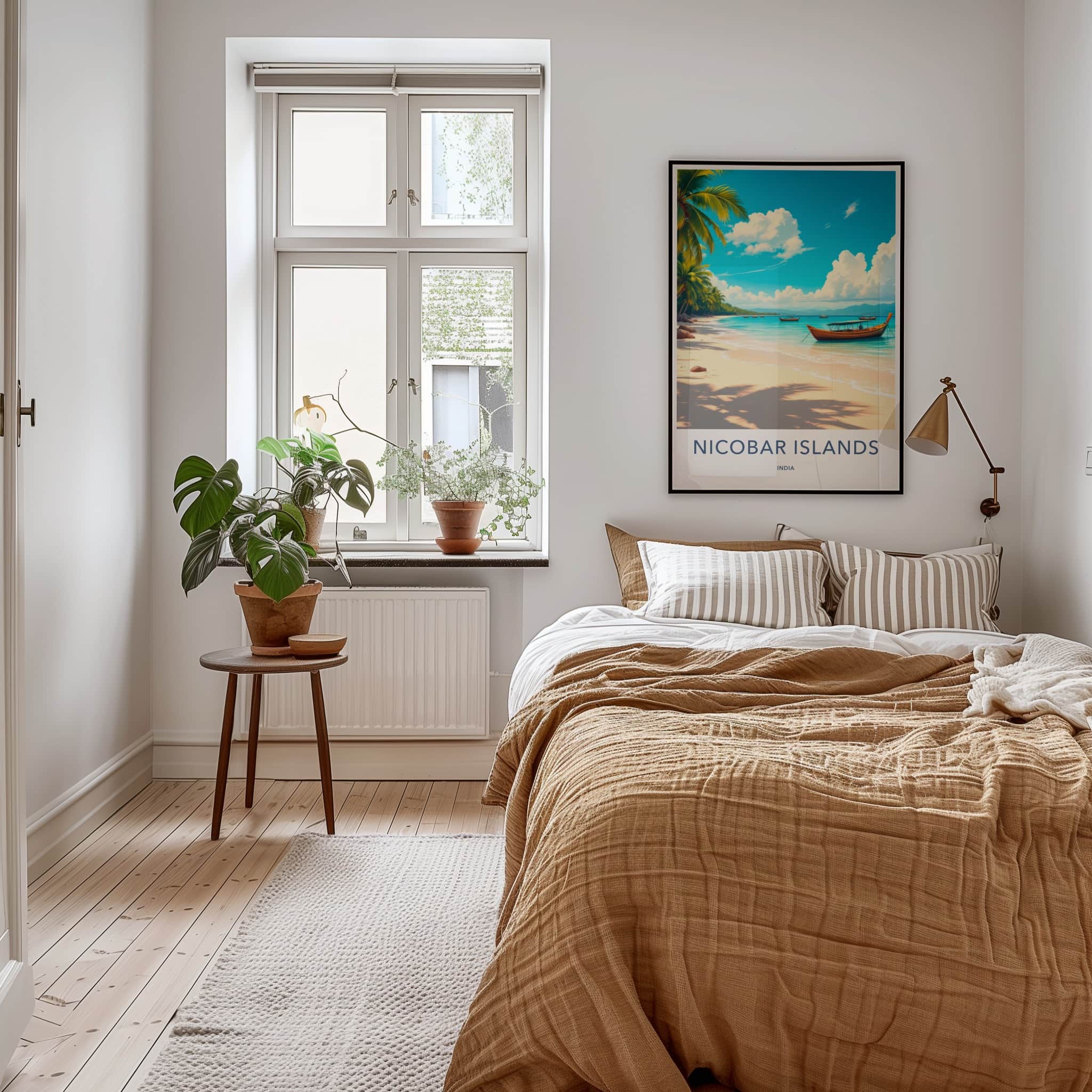 Nicobar Islands Poster - India Travel Print - Nicobar Palm Beach Home Art