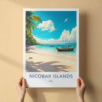 Nicobar Islands Poster - India Travel Print - Nicobar Palm Beach Home Art