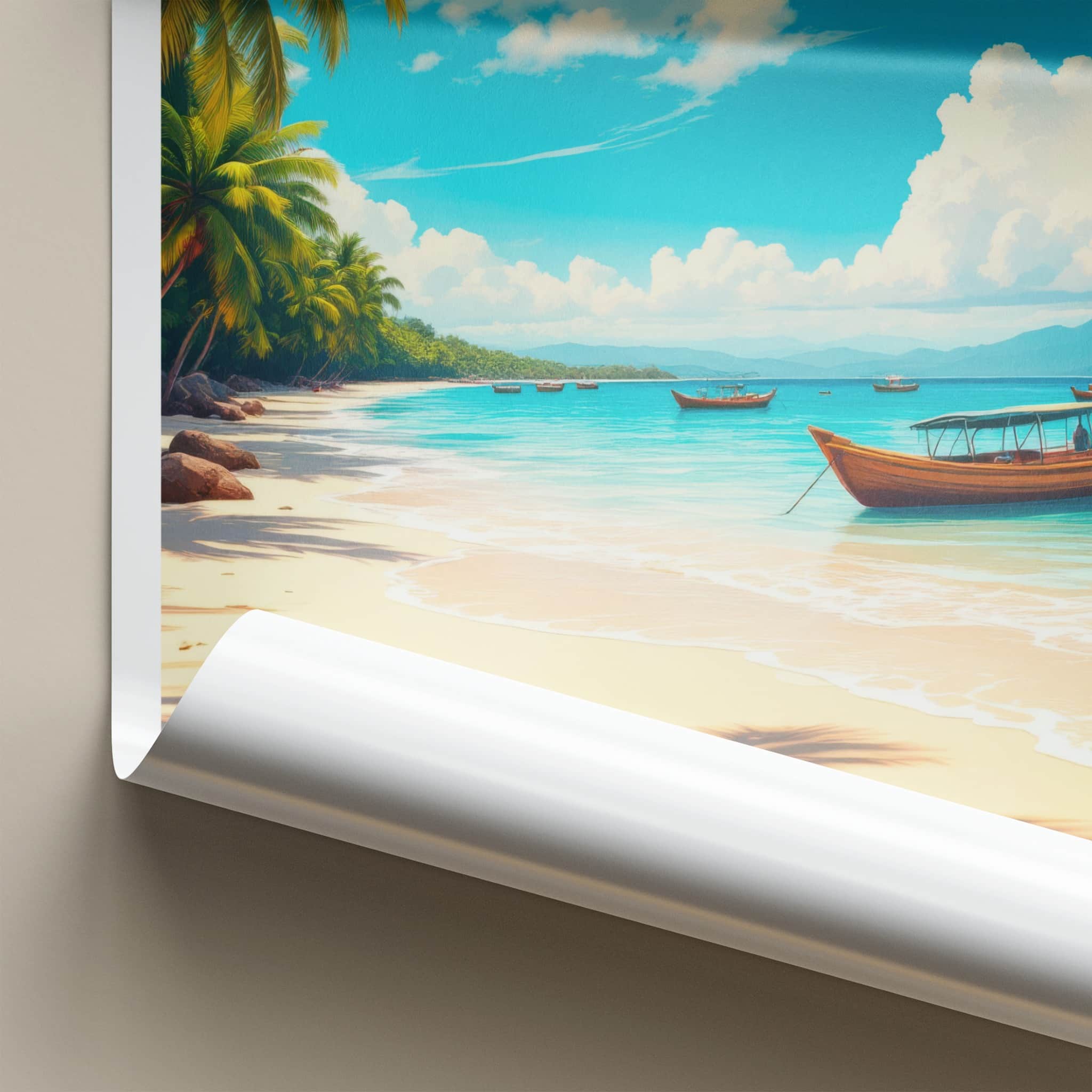 Nicobar Islands Poster - India Travel Print - Nicobar Palm Beach Home Art