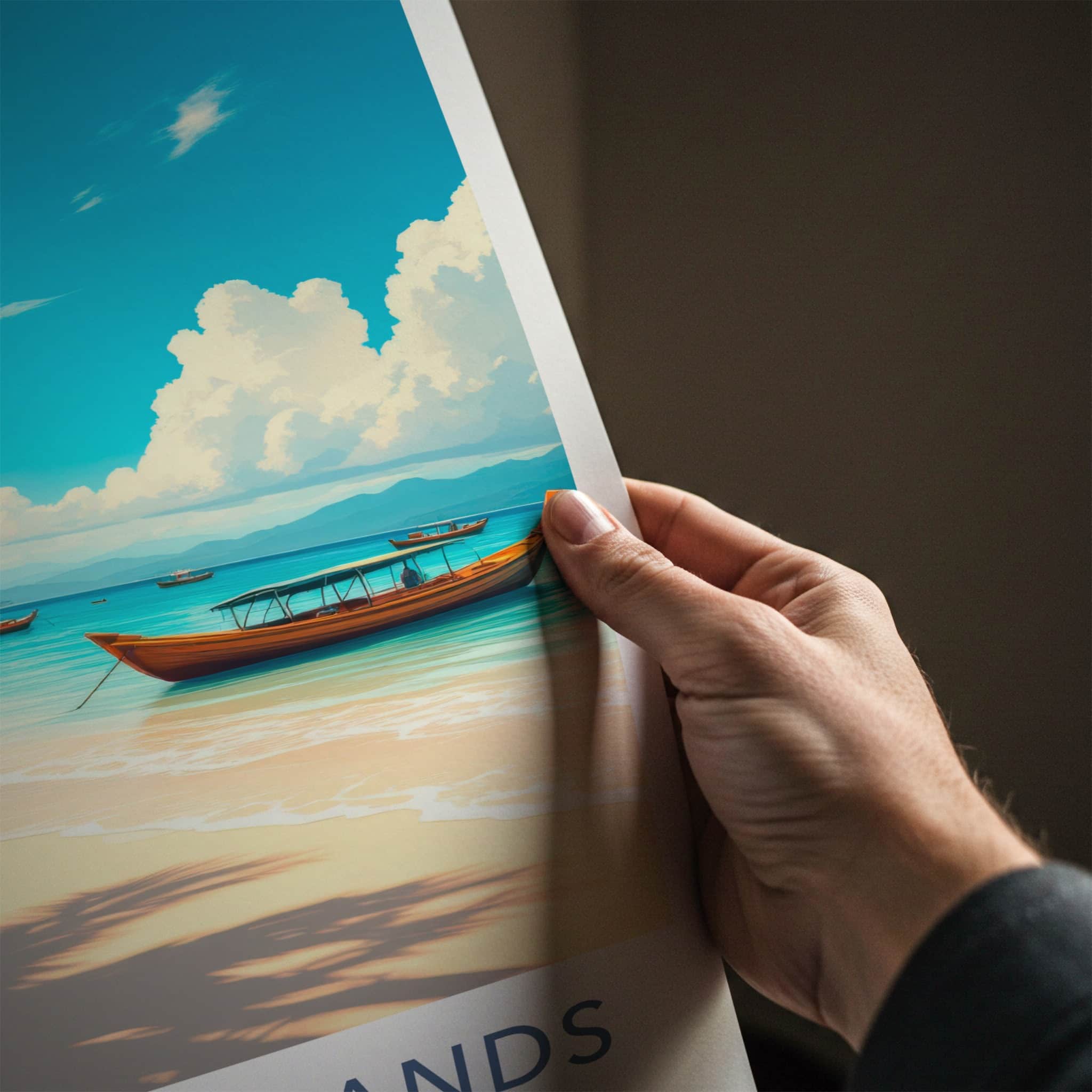 Nicobar Islands Poster - India Travel Print - Nicobar Palm Beach Home Art