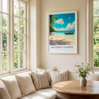 Nicobar Islands Poster - India Travel Print - Nicobar Palm Beach Home Art