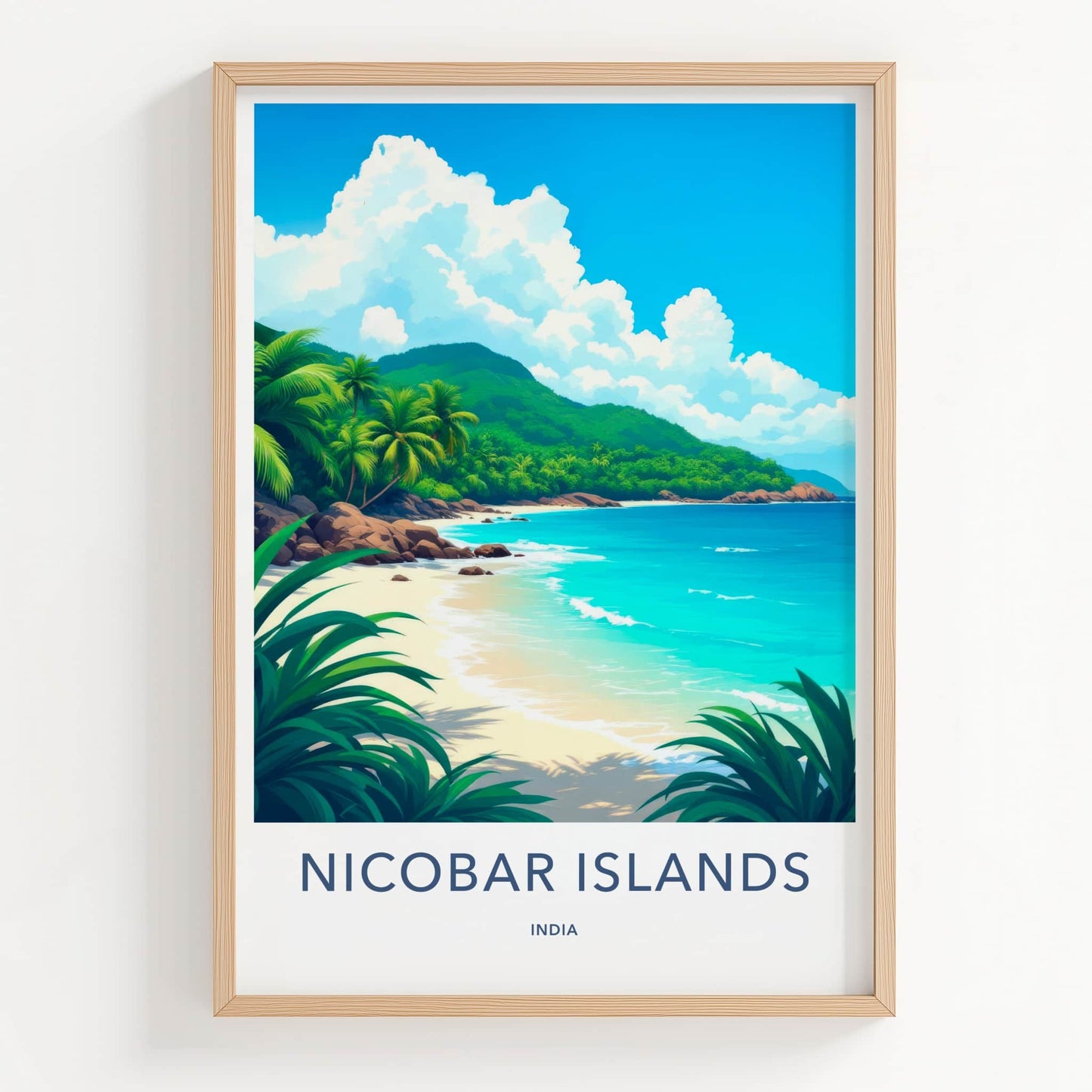 Nicobar Islands Poster - India Wall Art - Nicobar Islands Tropical Home Decor