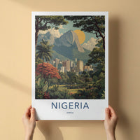 Nigeria Poster - Africa Framed Print - Vibrant City Landscape Framed Decor