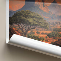 Nigeria Poster - Africa Travel Art - Orange Sky Mountain Home Decor