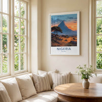 Nigeria Poster - Nigeria Rocky Landscape Farmhouses Wall Art