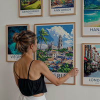 Nigeria Poster - Nigeria Travel Art - Tropical Cityscape Market Home Decor