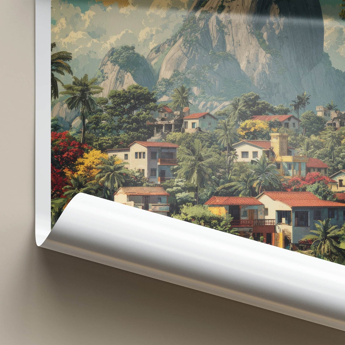 Nigeria Poster - Nigeria Wall Art - Coastal Mountain Village Home Decor
