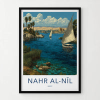 Nile River Poster - Egypt Travel Art - Ancient River Journey Home Decor