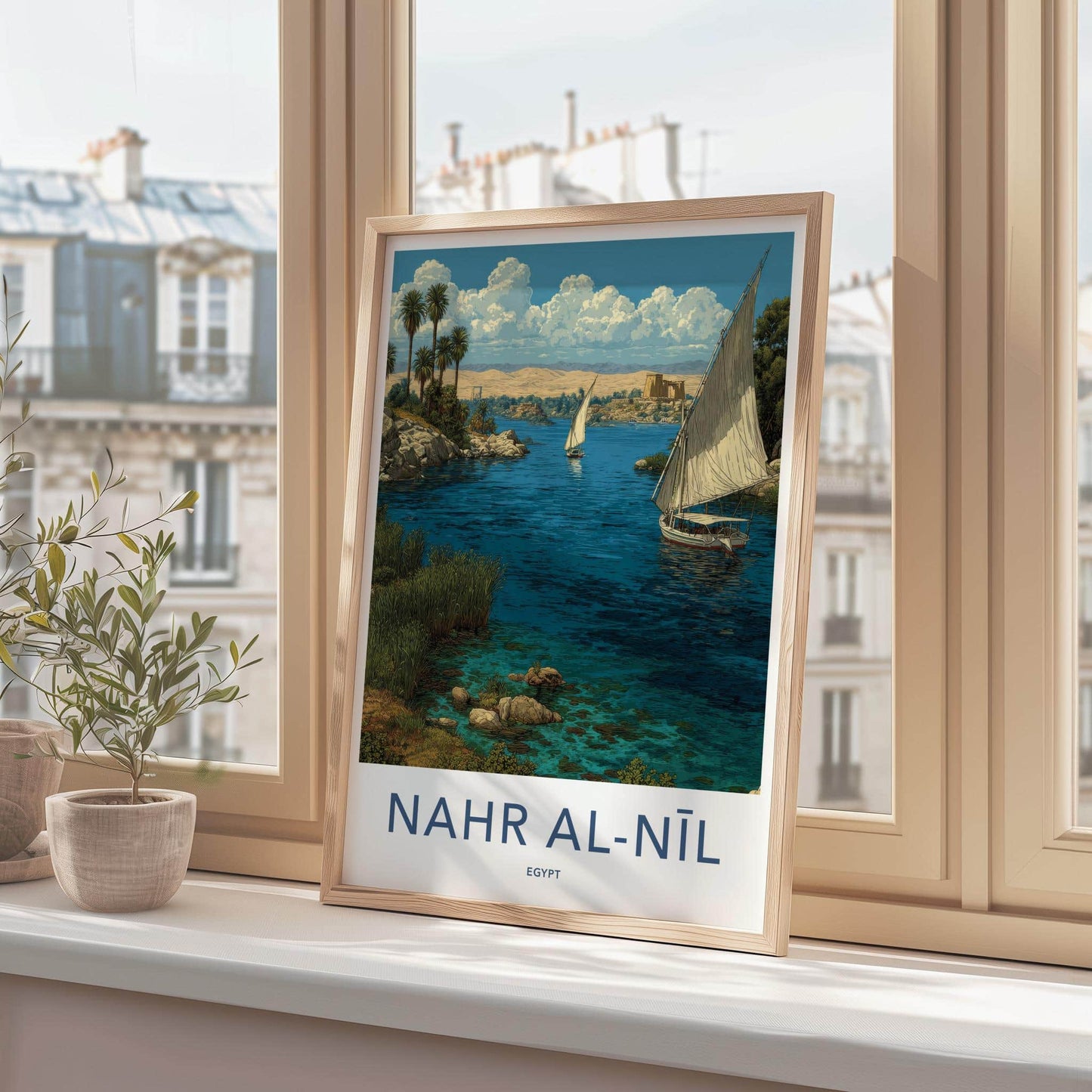 Nile River Poster - Egypt Travel Art - Ancient River Journey Home Decor