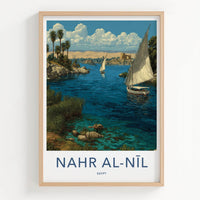 Nile River Poster - Egypt Travel Art - Ancient River Journey Home Decor