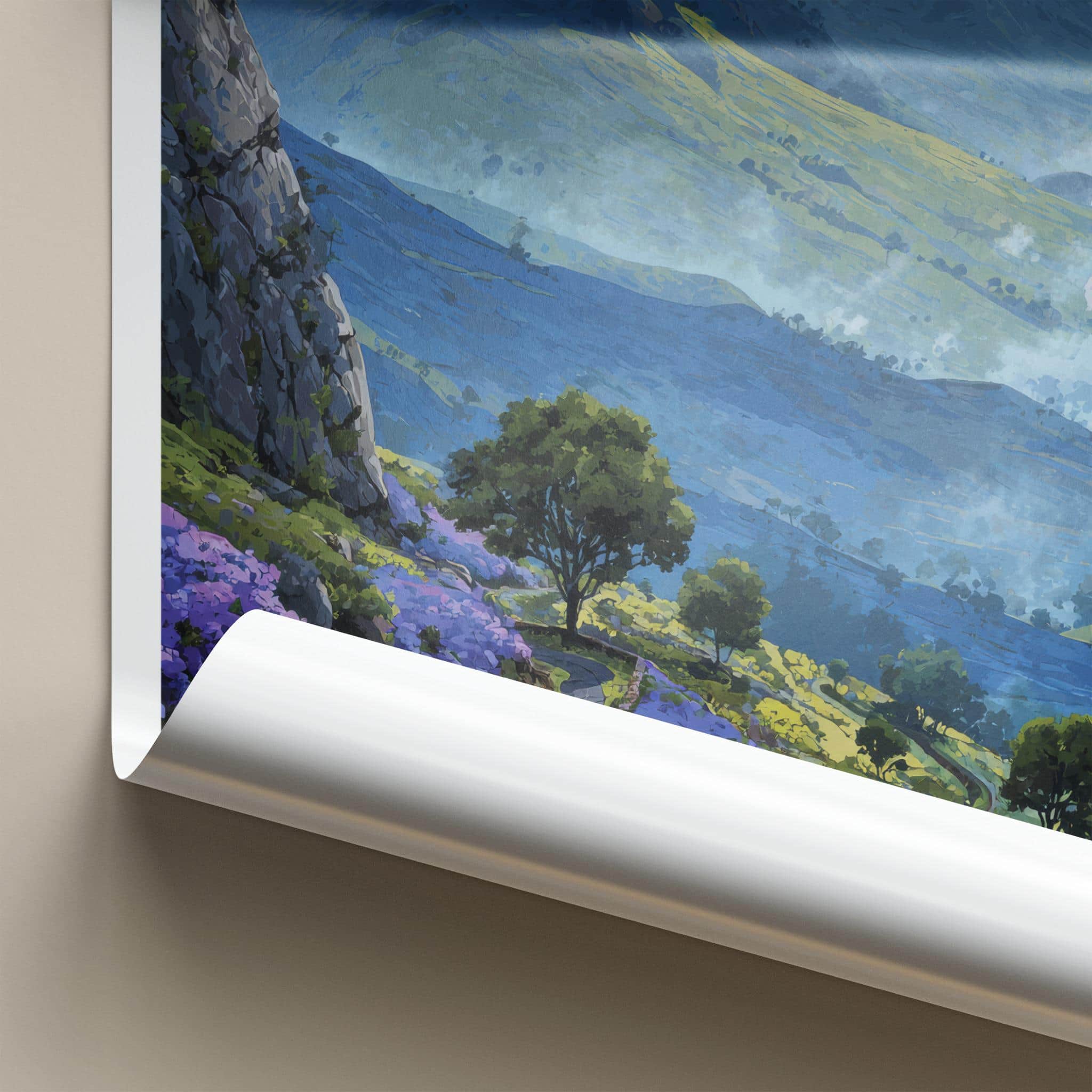 Nilgiri Hills Poster - India Fine Art - Tamil Nadu Misty Mountain Road Gift