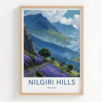 Nilgiri Hills Poster - India Fine Art - Tamil Nadu Misty Mountain Road Gift