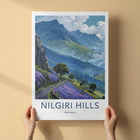 Nilgiri Hills Poster - India Fine Art - Tamil Nadu Misty Mountain Road Gift