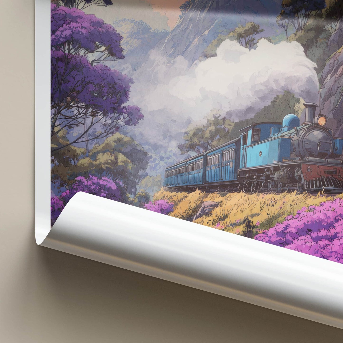 Nilgiri Hills Poster - India Travel Art - Vintage Train Scenic Gallery Art