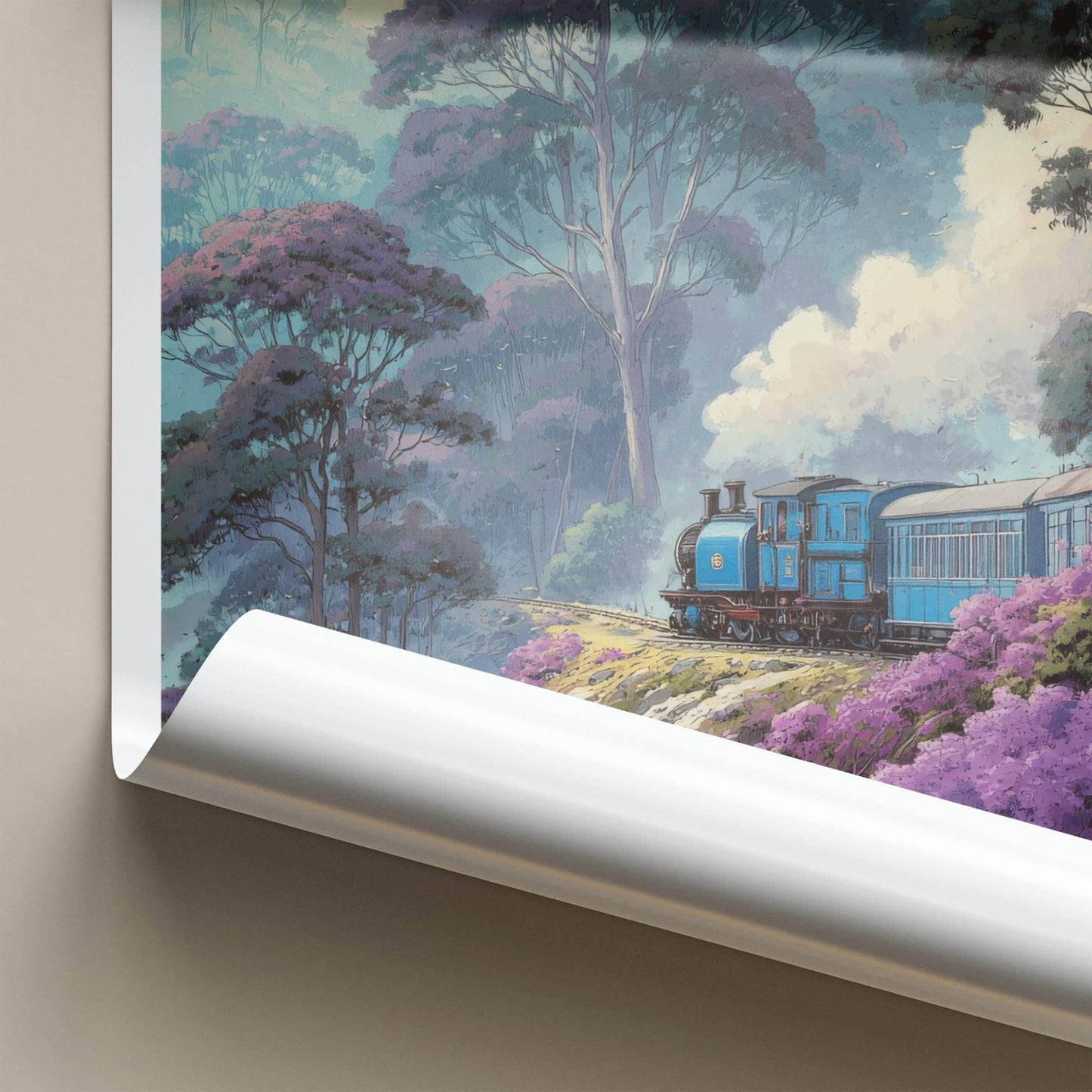 Nilgiris Poster - India Travel Art - Tamil Nadu Mountain Train Home Decor
