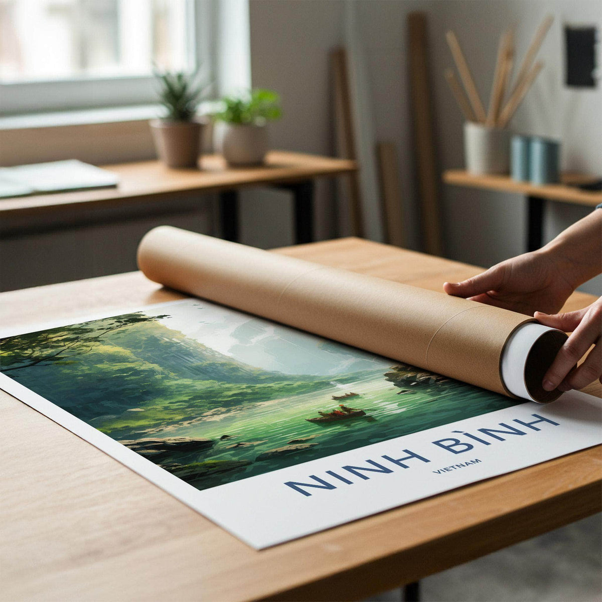 Ninh Binh Poster - Scenic Landscape Print