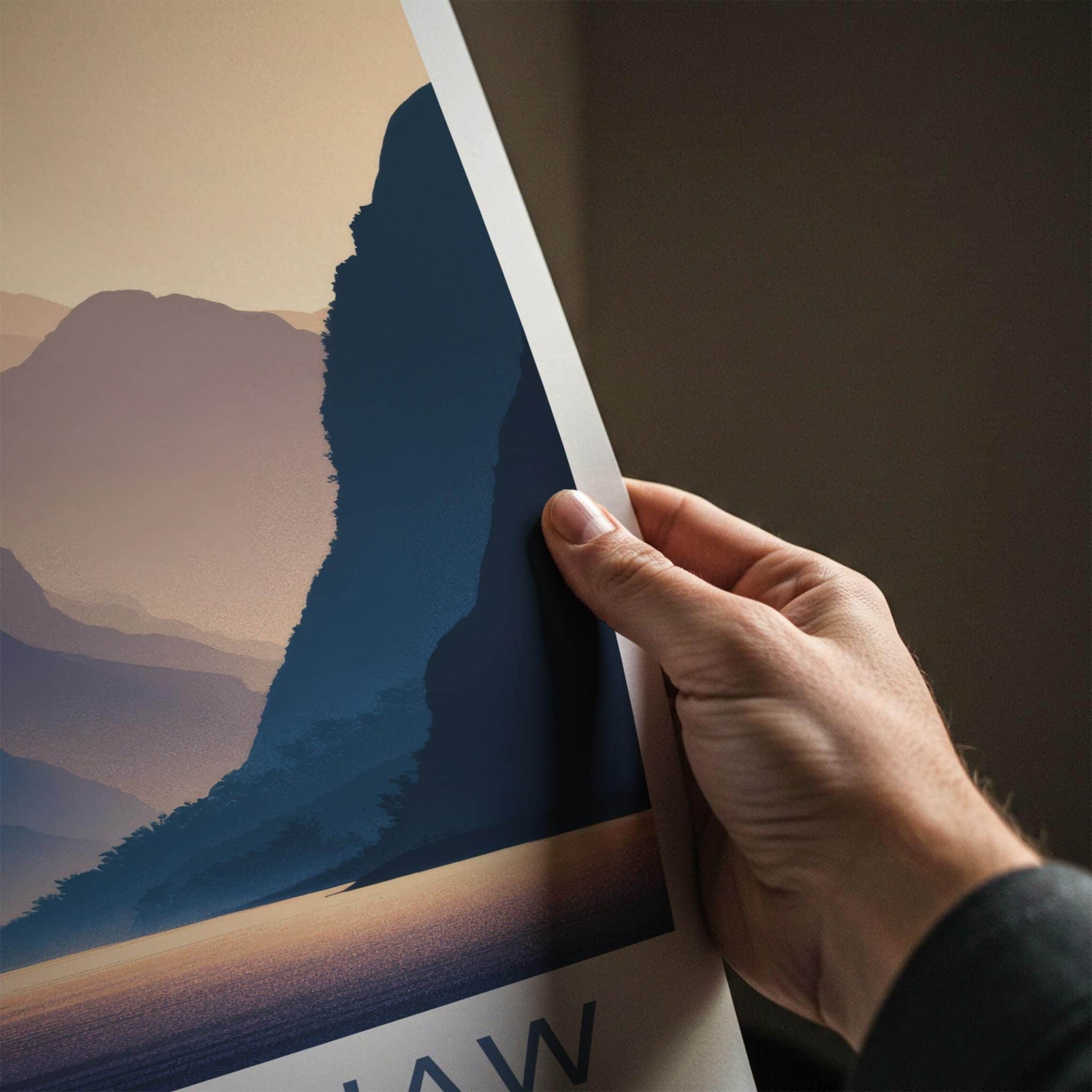 Nong Khiaw Poster - Laos Travel Art - Serene River Sunset Home Decor