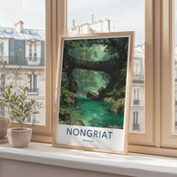Nongriat Poster - India Travel Art - Meghalaya Living Root Bridge Home Decor