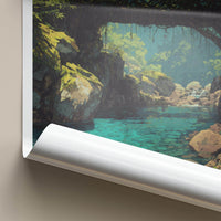Nongriat Poster - India Travel Art - Meghalaya Living Root Bridge Home Decor
