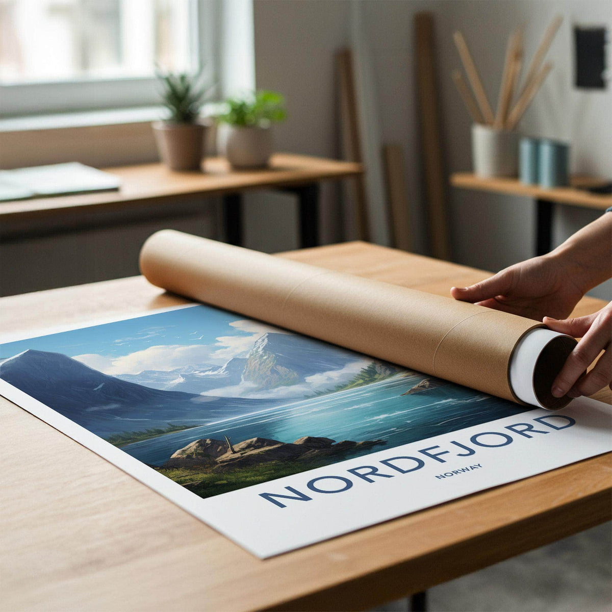 Nordfjord Wall Art - Norway Poster With Serene Fjord Landscape Print