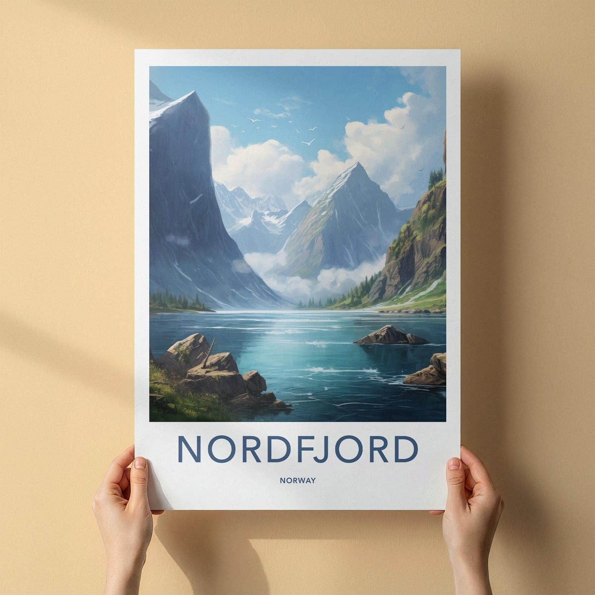 Nordfjord Wall Art - Norway Poster With Serene Fjord Landscape Print