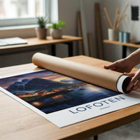Norway Wall Art - Sognefjord Poster with Lofoten Fjords Scenic