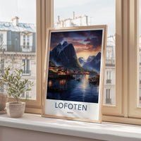 Norway Wall Art - Sognefjord Poster with Lofoten Fjords Scenic