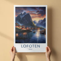 Norway Wall Art - Sognefjord Poster with Lofoten Fjords Scenic