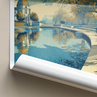 Notre Dame Poster - Indiana Travel Art - Campus Water Reflection Home Decor