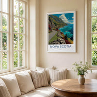 Nova Scotia Poster - Canada Travel Art - Scenic Coastal Drive Home Decor