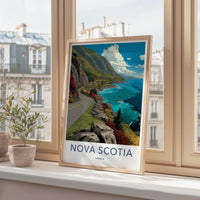 Nova Scotia Poster - Canada Travel Art - Scenic Coastal Drive Home Decor