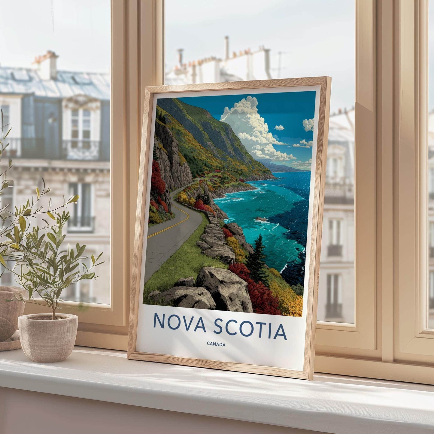 Nova Scotia Poster - Canada Travel Art - Scenic Coastal Drive Home Decor