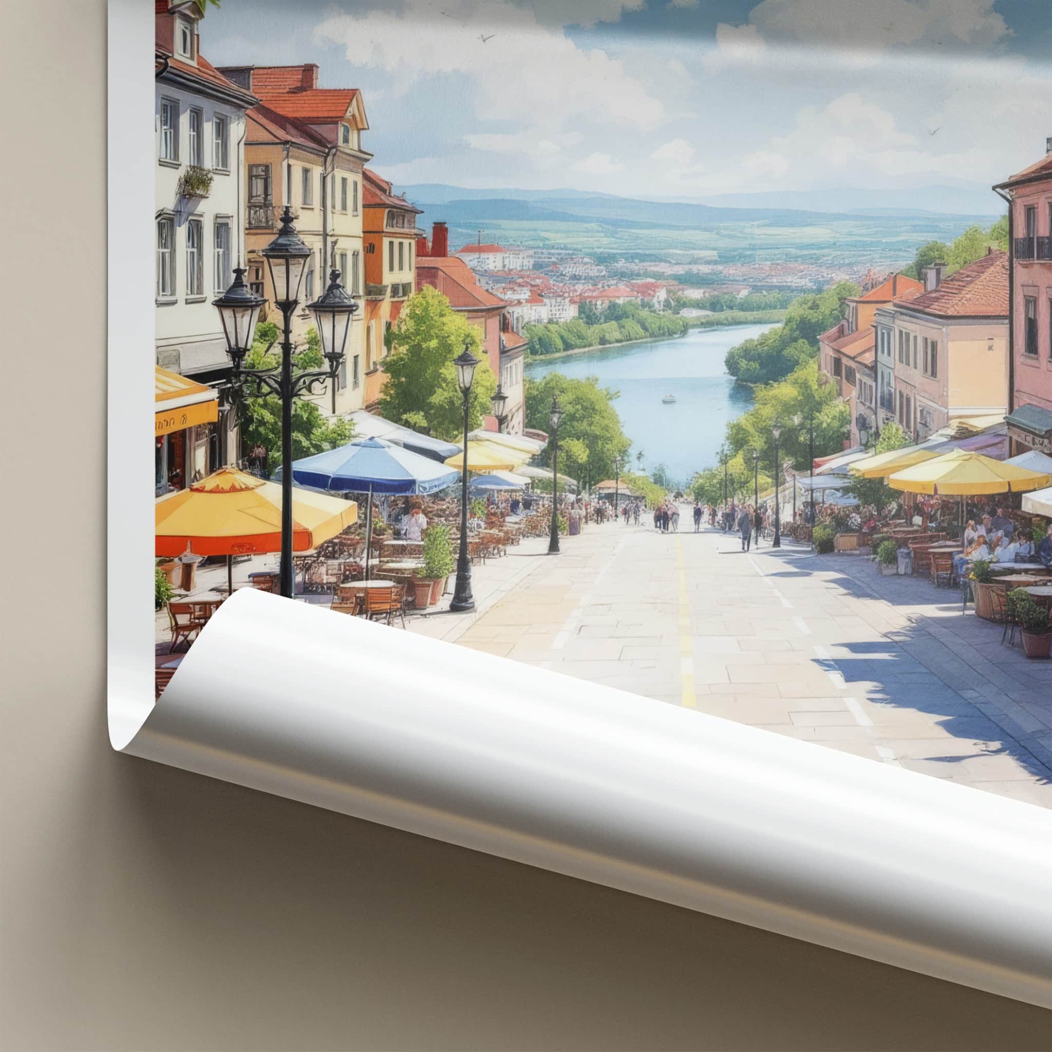 Novi Sad Poster - Serbia Travel Art - Historic City River Home Decor