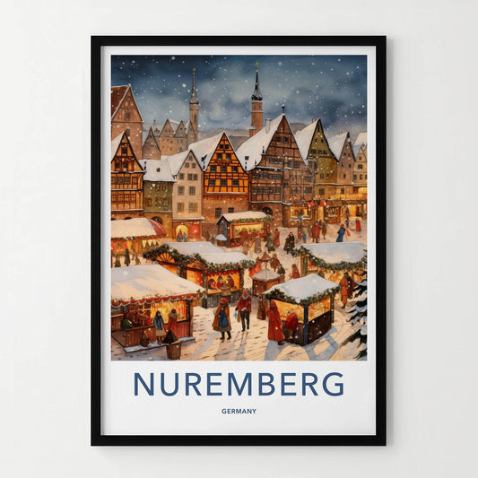 Nuremberg Poster - German Holiday Poster Featuring Festive Christmas