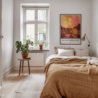 Nuremberg Poster - Germany Travel Art - Vibrant Sunset Square Home Decor